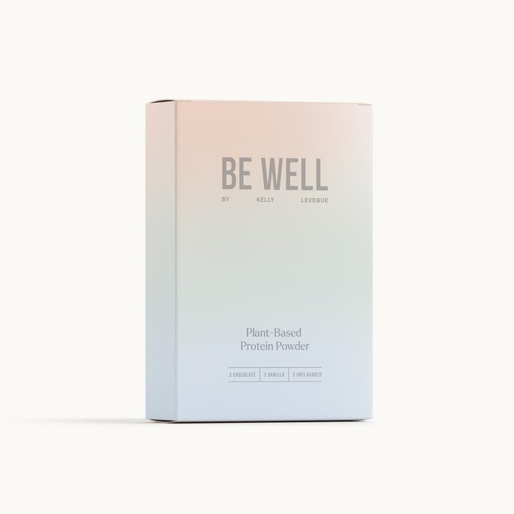 Be Well de Kelly LeVeque, paquete de muestra de proteína vegana para probar sabores.