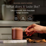 Beam Dream Sleep Powder in a cocoa cup ready to sip