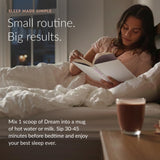 Beam Dream Sleep Powder packaging box highlighting no added sugar