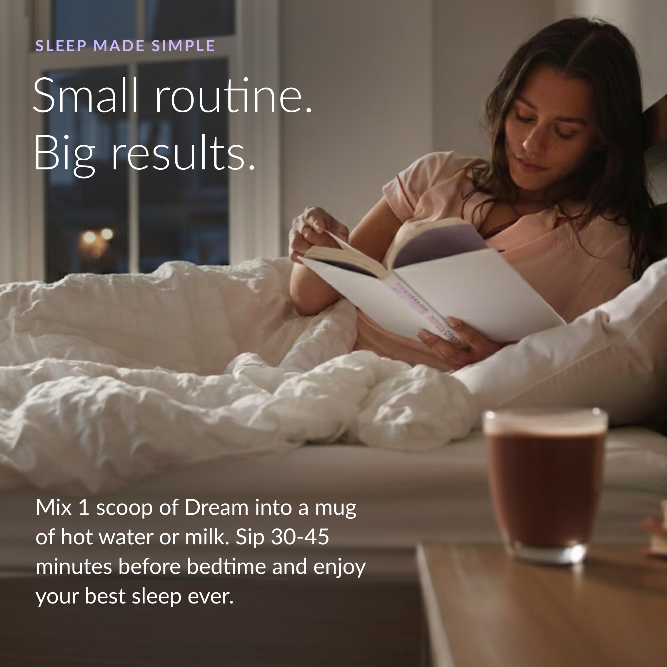 Beam Dream Sleep Powder textura cremosa y sabor suave para ritual nocturno