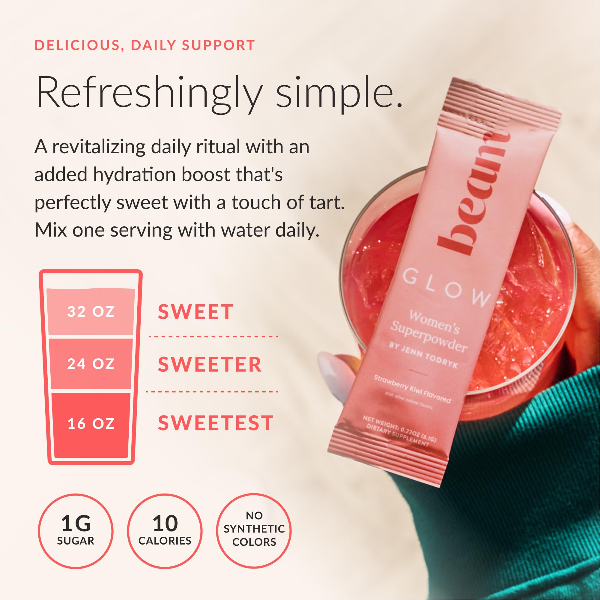 Beam Glow mujer ritual mañana: rutina diaria para balance hormonal