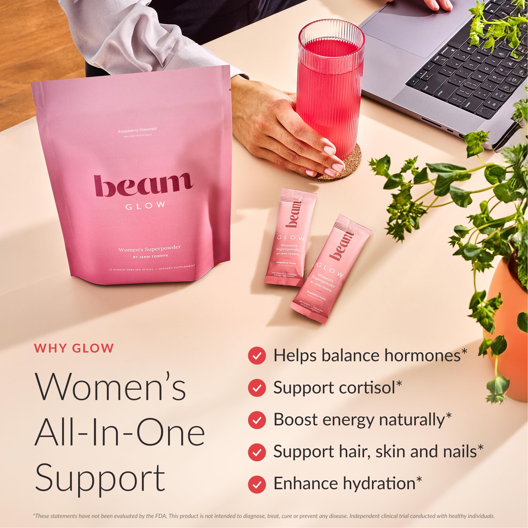 Beam Glow suplemento cortisol en cápsula para balance hormonal diario