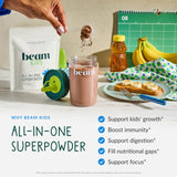Beam Kids Multivitamin Taza con Bebida: fácil de mezclar en agua o leche.