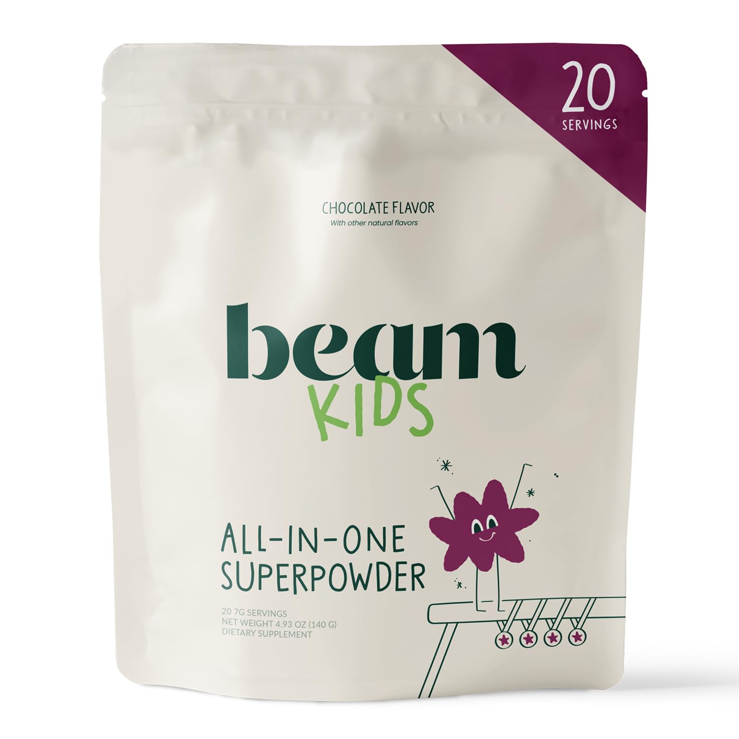 Beam Niños Multivitamínico en Polvo en botella: apoyo nutricional diario para niños en crecimiento