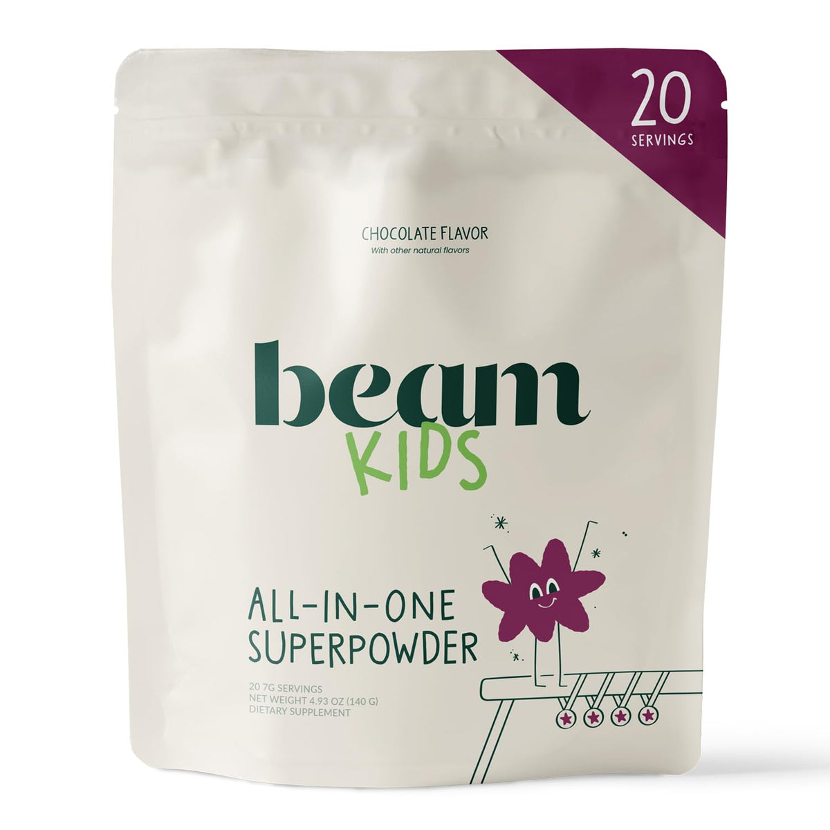 Beam Niños Multivitamínico en Polvo en botella: apoyo nutricional diario para niños en crecimiento