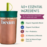 Etiqueta de Beam Niños Multivitamínico en Polvo con información clara
