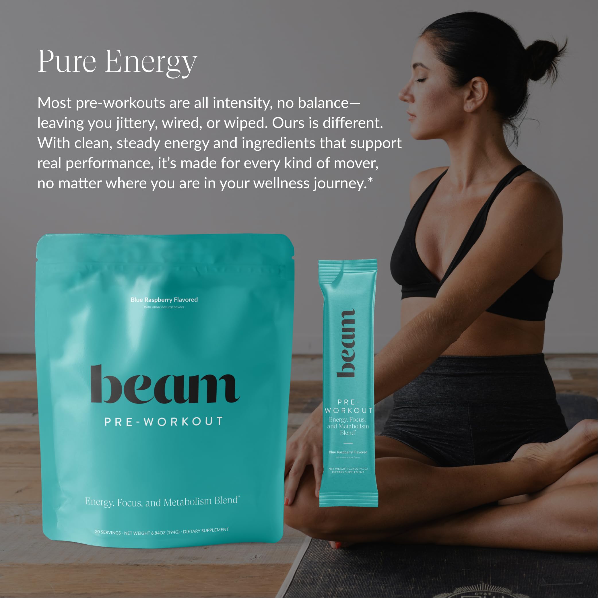 Beam Preentrenamiento con Cognizin y L-tyrosina para claridad mental