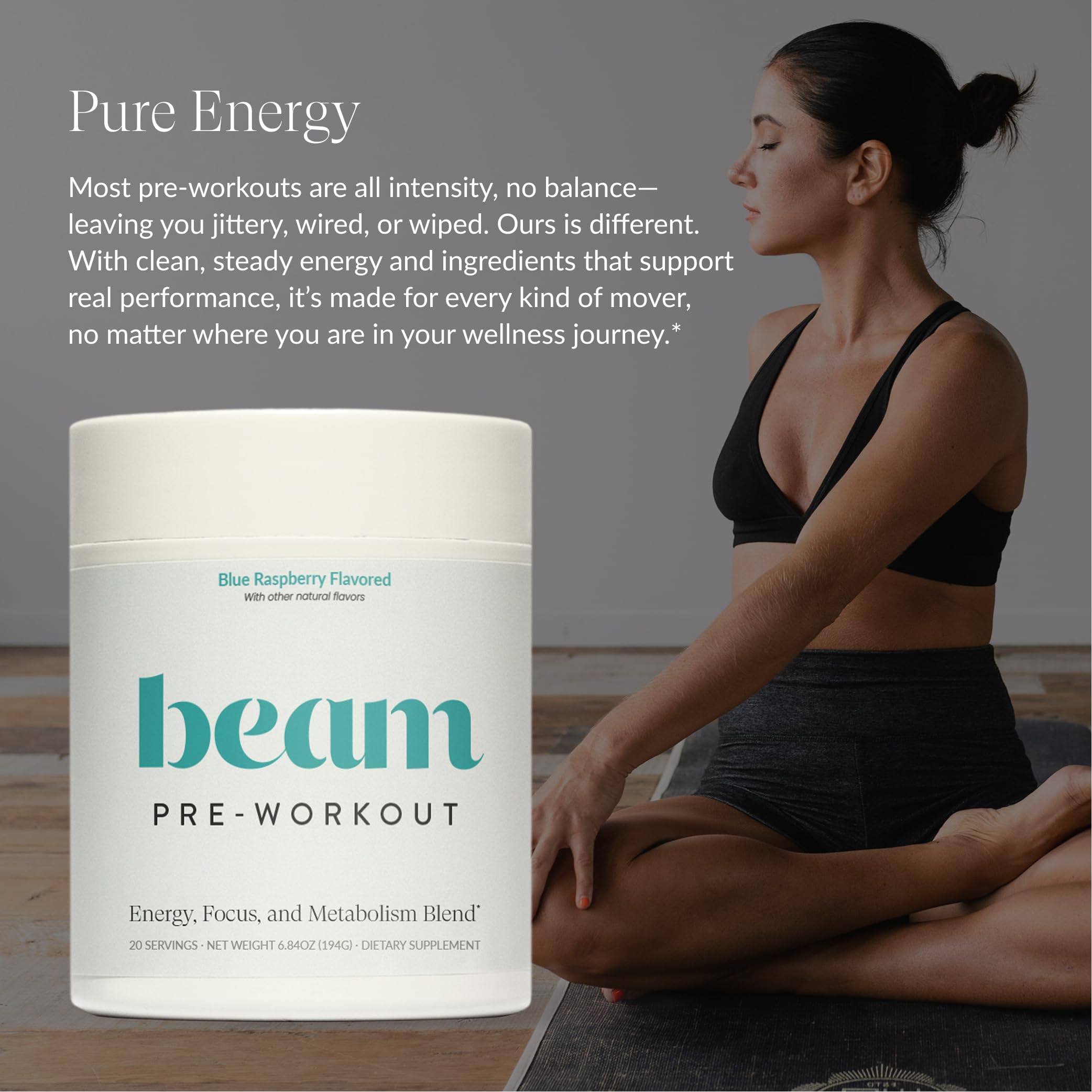 Beam Pre Entrenamiento sabor arándano azul aporta sabor agradable sin compromiso.