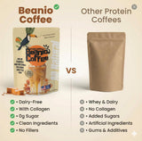 Beanio Caramel Protein Iced Coffee cafeína 100 mg para enfoque sostenido