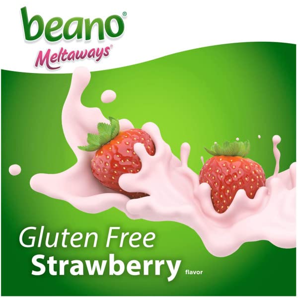 Beano Meltaways enzima vegetariana, fórmula a base de enzima vegetal.