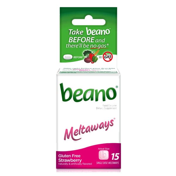 Beano Meltaways paquete de seis, práctico para llevar a comidas.