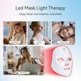 BeaRay máscara LED 7-en-1 con 7 modos de color para personalizar sesiones