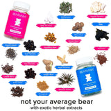 BEARVANA gominolas-frambuesa: sabor intenso y toma diaria agradable.