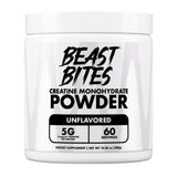 BEAST BITES Creatina Monohidrato sin sabor en envase de 300 g para rendimiento diario