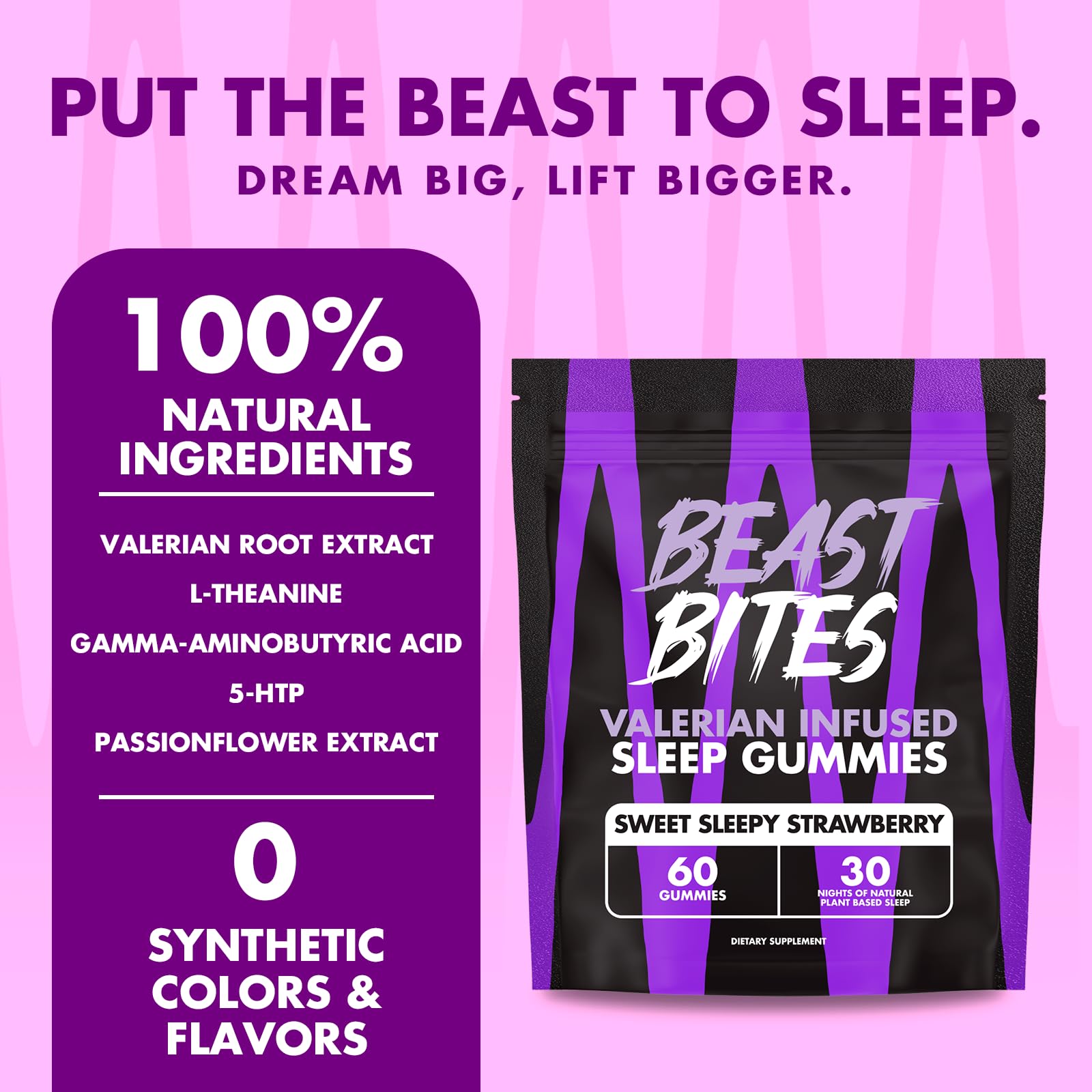 Beast Bites etiqueta NSF para deporte, certificación de calidad para el uso nocturno