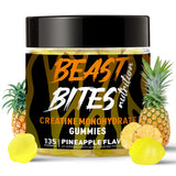 Gomitas BEAST BITES Nutrition, envase visible de creatina, aptas para entrenamientos.