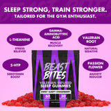 Beast Bites snack nocturno en cama, experiencia suave para una calma nocturna