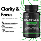 Beast Mind Focus apoyo a la memoria y rendimiento cognitivo diario.