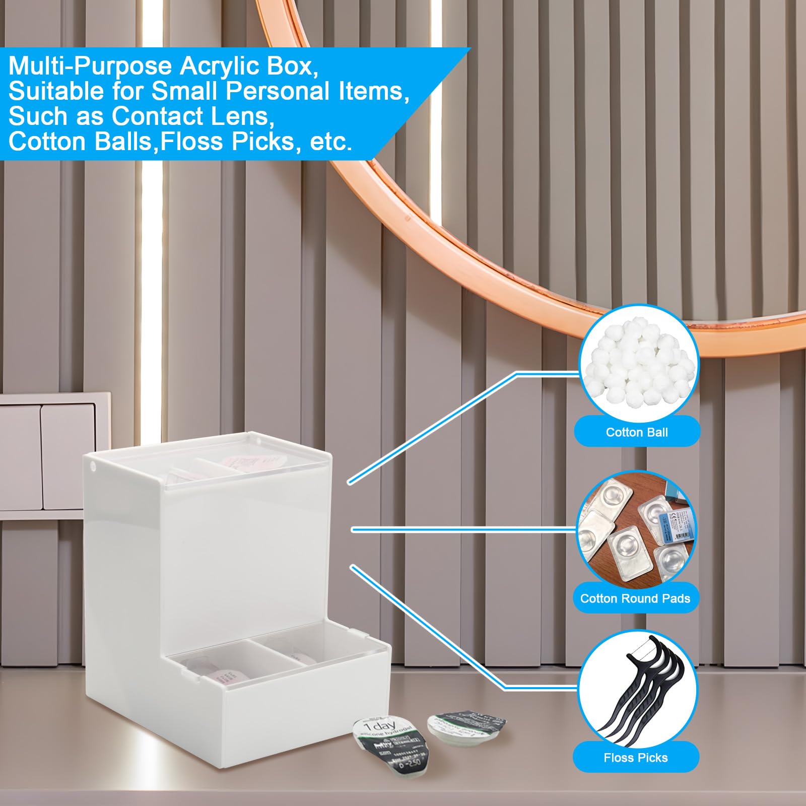 Beautyflier dispensador de lentes diarias para pared mantiene orden