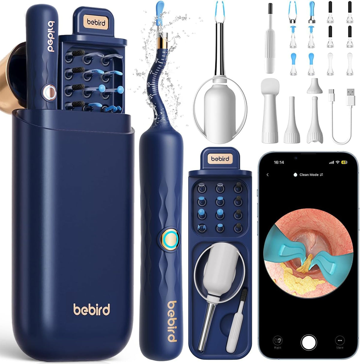 BEBIRD Earsight Plus: lente flexible para revisar el canal auditivo con claridad.