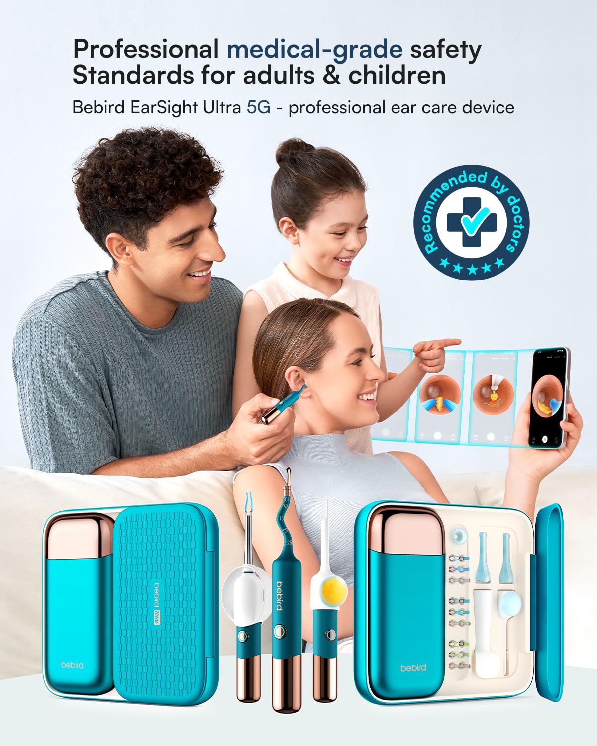 BEBIRD Earsight Ultra pinzas sin dolor para limpieza suave