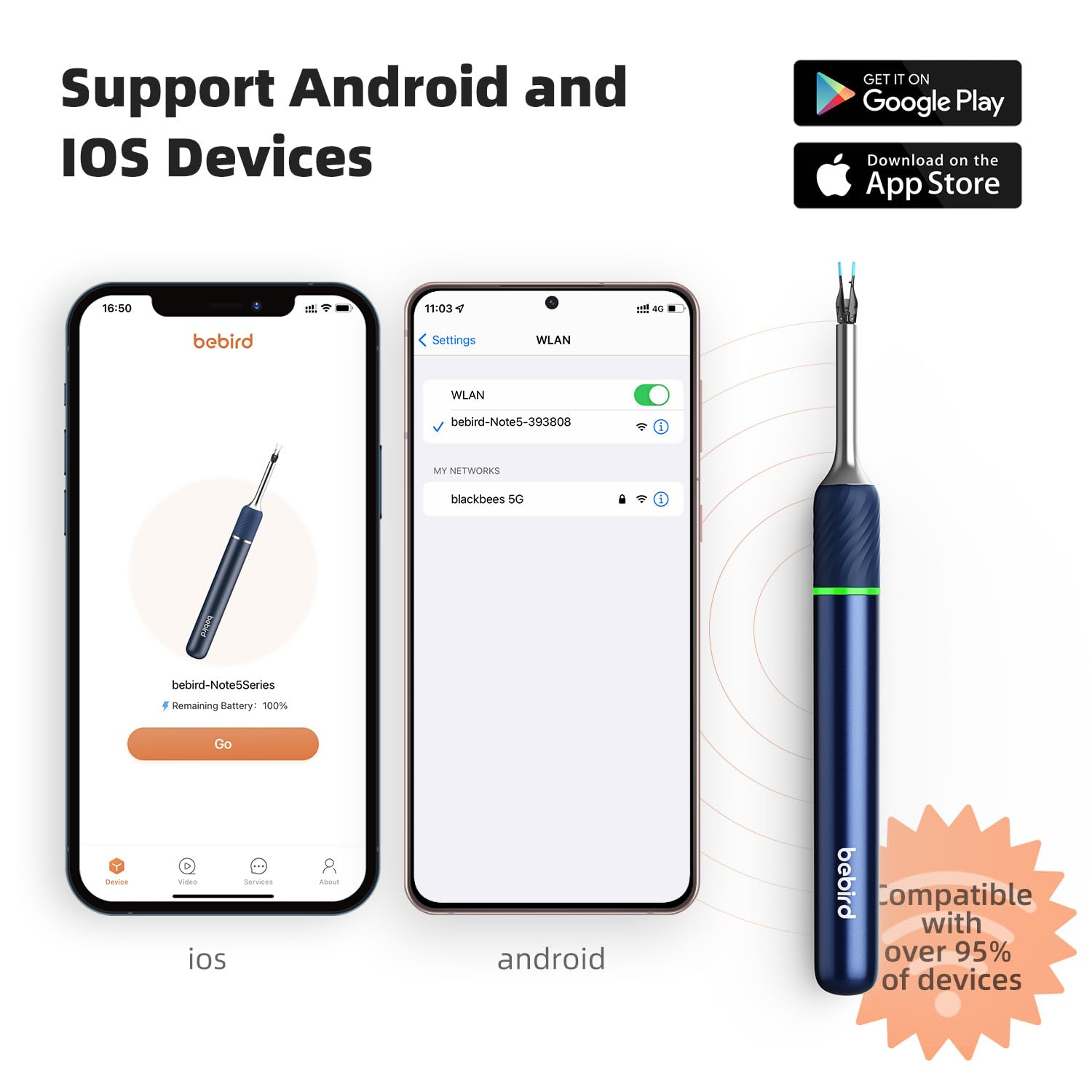 Bebird Pro Note5 diseno higienico y seguro para toda la familia