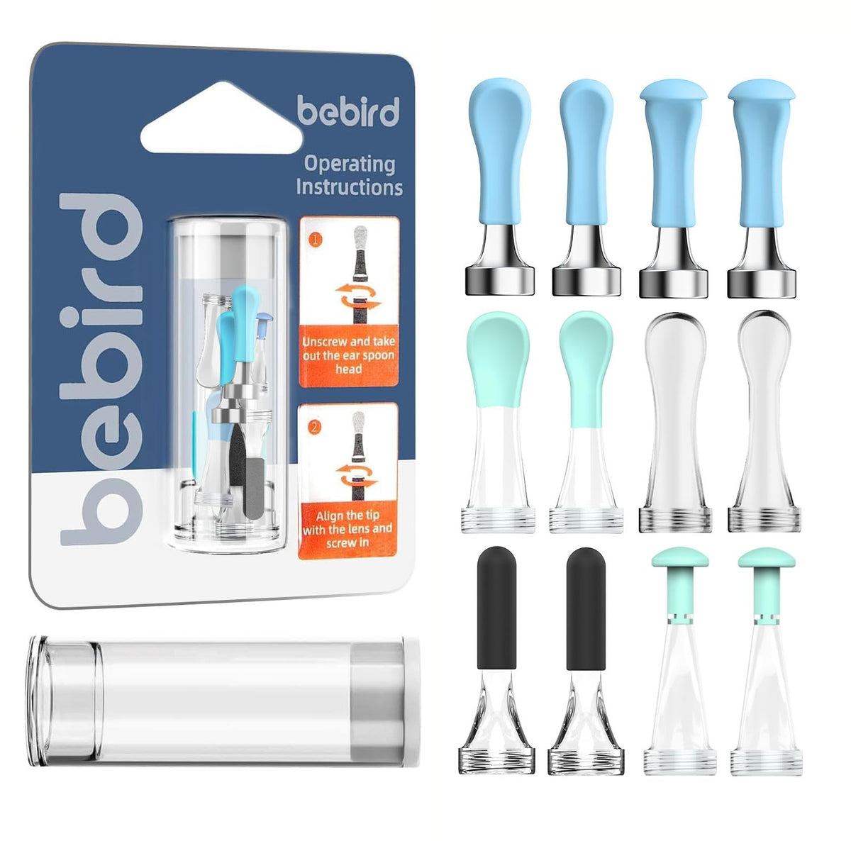 Puntas BEBIRD de repuesto para oreja, silicona impermeable, diámetro 3.5 mm, limpieza segura.