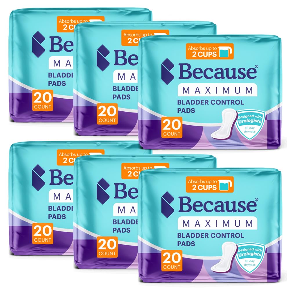 Because: protección discreta de 12 pulgadas, ideal para ropa interior cotidiana