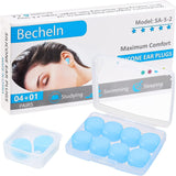 Becheln tapones auditivos reutilizables para dormir, confortables y eficaces para ruido nocturno.