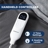 Bedsure controlador con cable para ajustar temperatura y temporizador.
