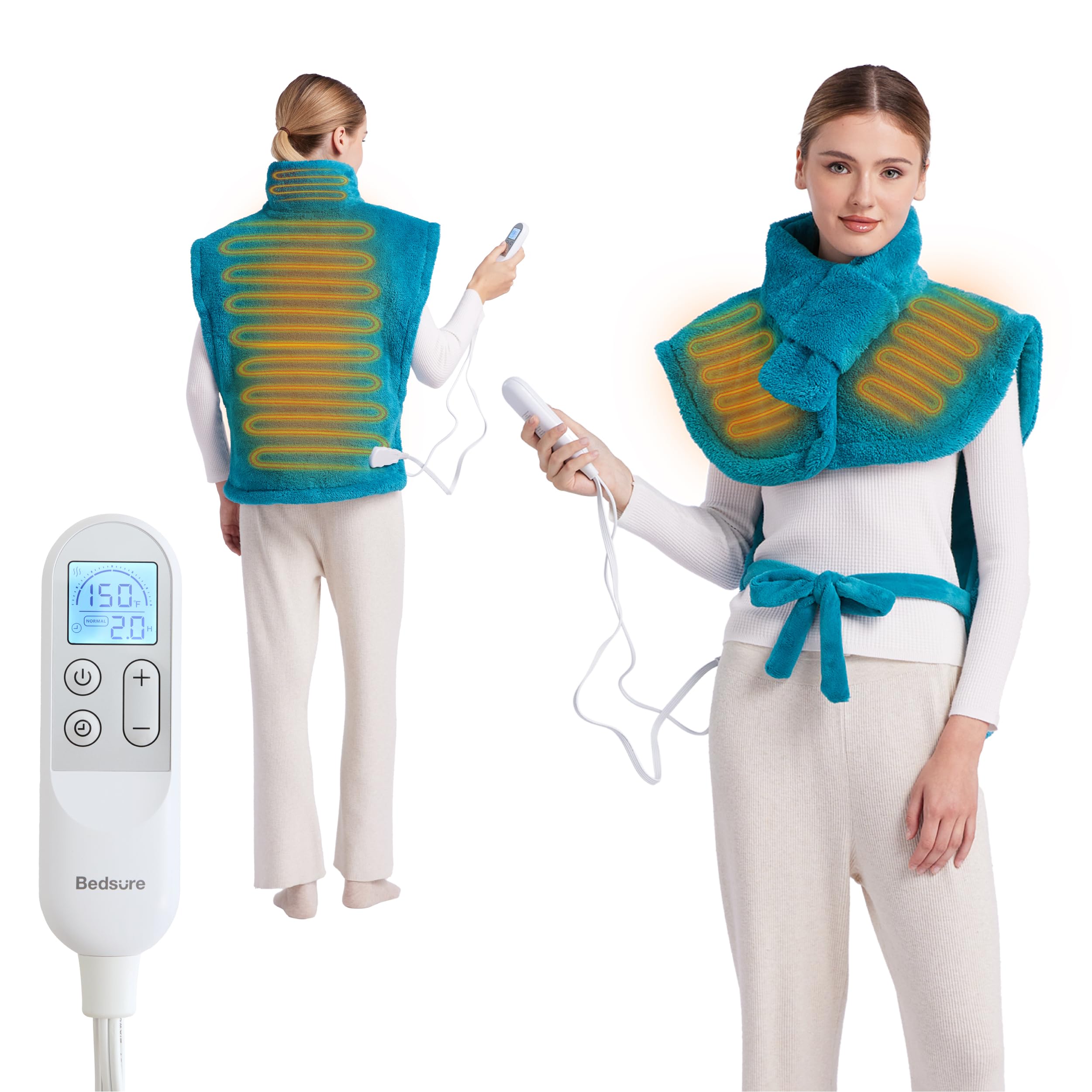 Bedsure funda lavable tras retirar el controlador para facilitar la limpieza.