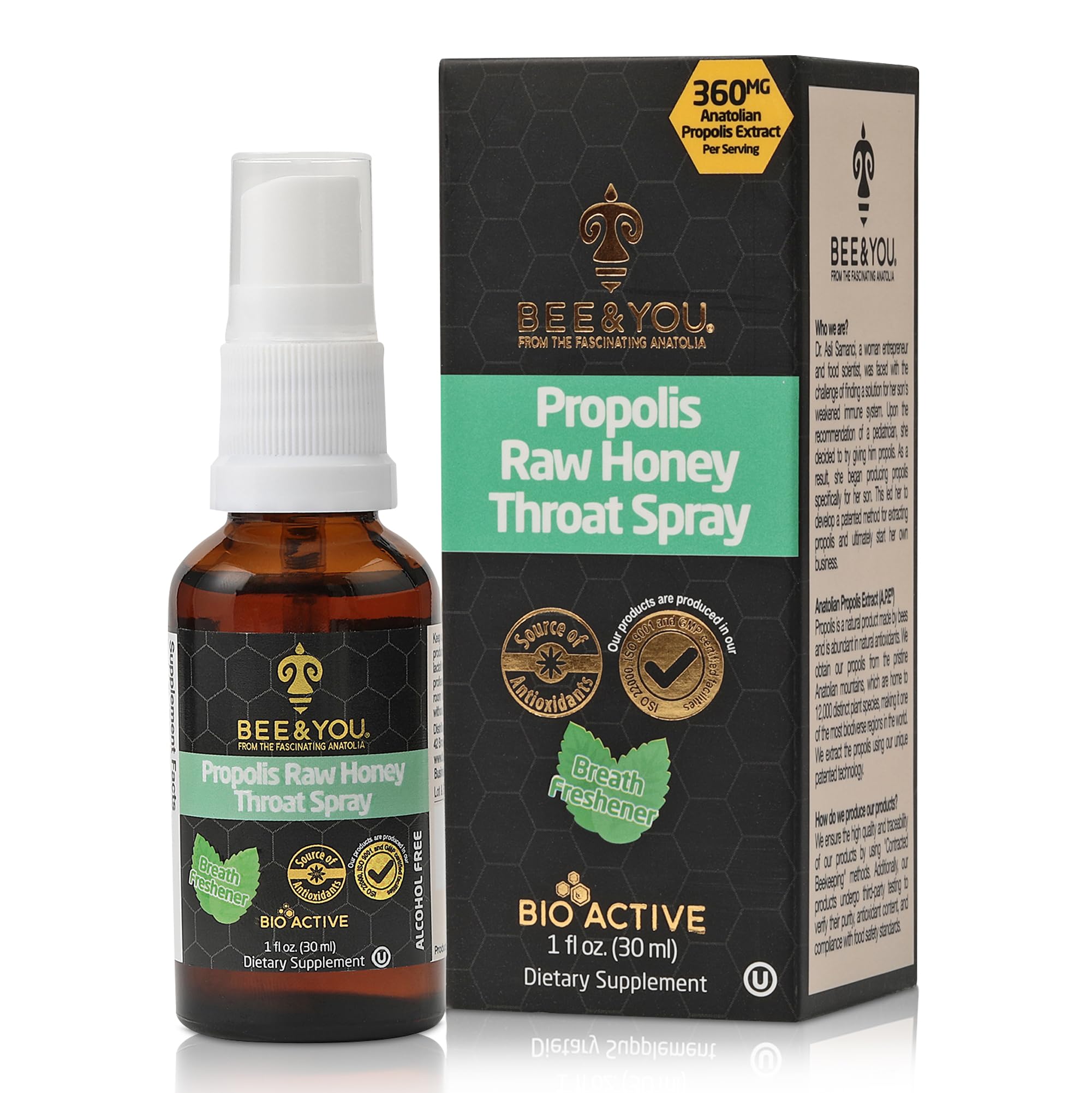 BEE & YOU Propóleo Extract Botella para uso diario.