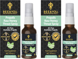 Bee & You spray garganta miel cruda, alivio suave para irritación.