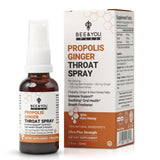Bee & YOU Propolis Jengibre Miel Cruda pulverizador para garganta, apoyo al cuidado bucal.