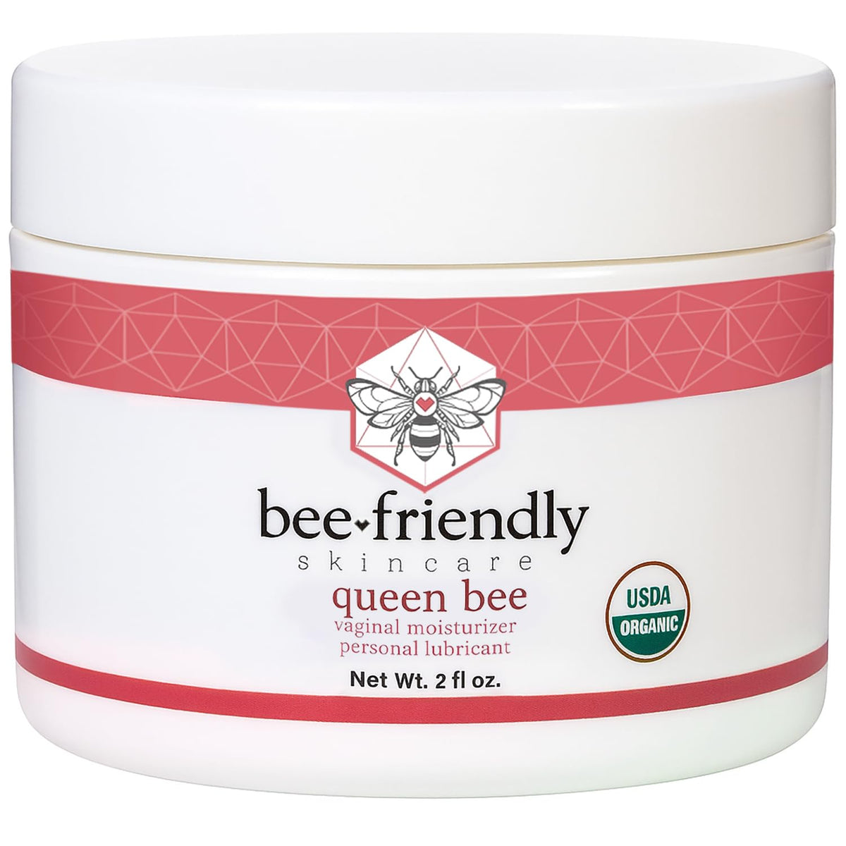 BeeFriendly crema-humedecedora-vaginal-organica en frasco 2 onzas para hidratación íntima