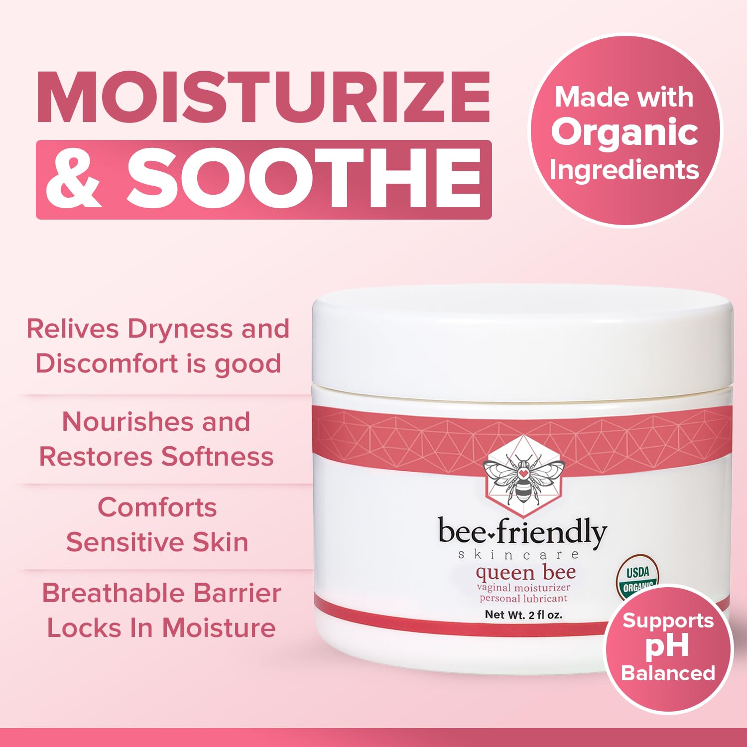Textura suave no grasa de BeeFriendly para aplicación cómoda