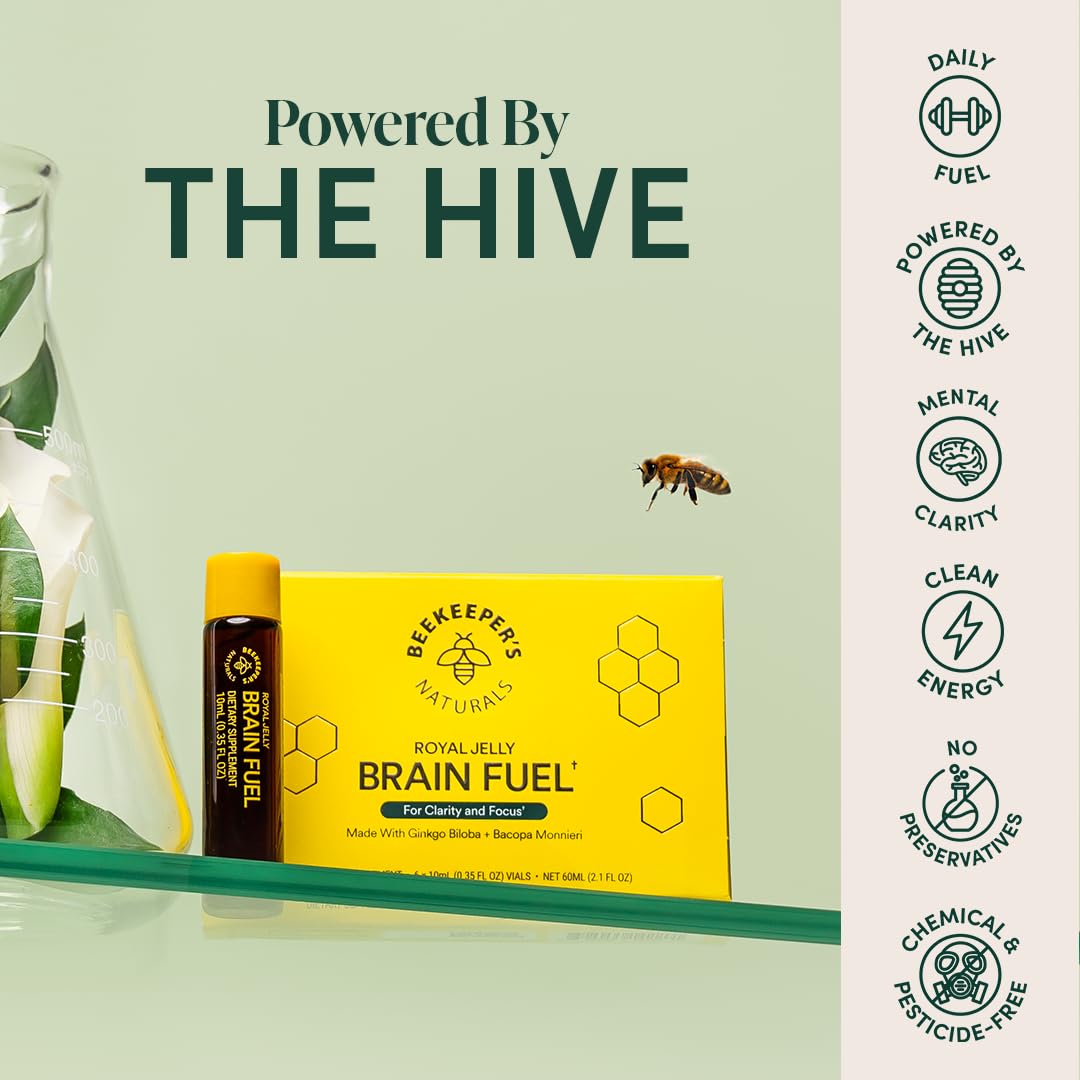 Beekeeper's Naturals B.LXR favorece la concentración sin cafeína.