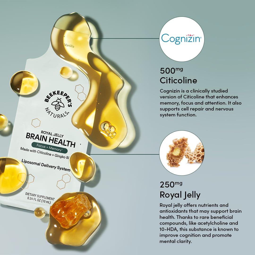 Beekeeper's Naturals, Bacopa Monnieri y Ginkgo Biloba para claridad mental