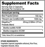 Beekeeper's Naturals Complete Gut Health caja con fórmula limpia.