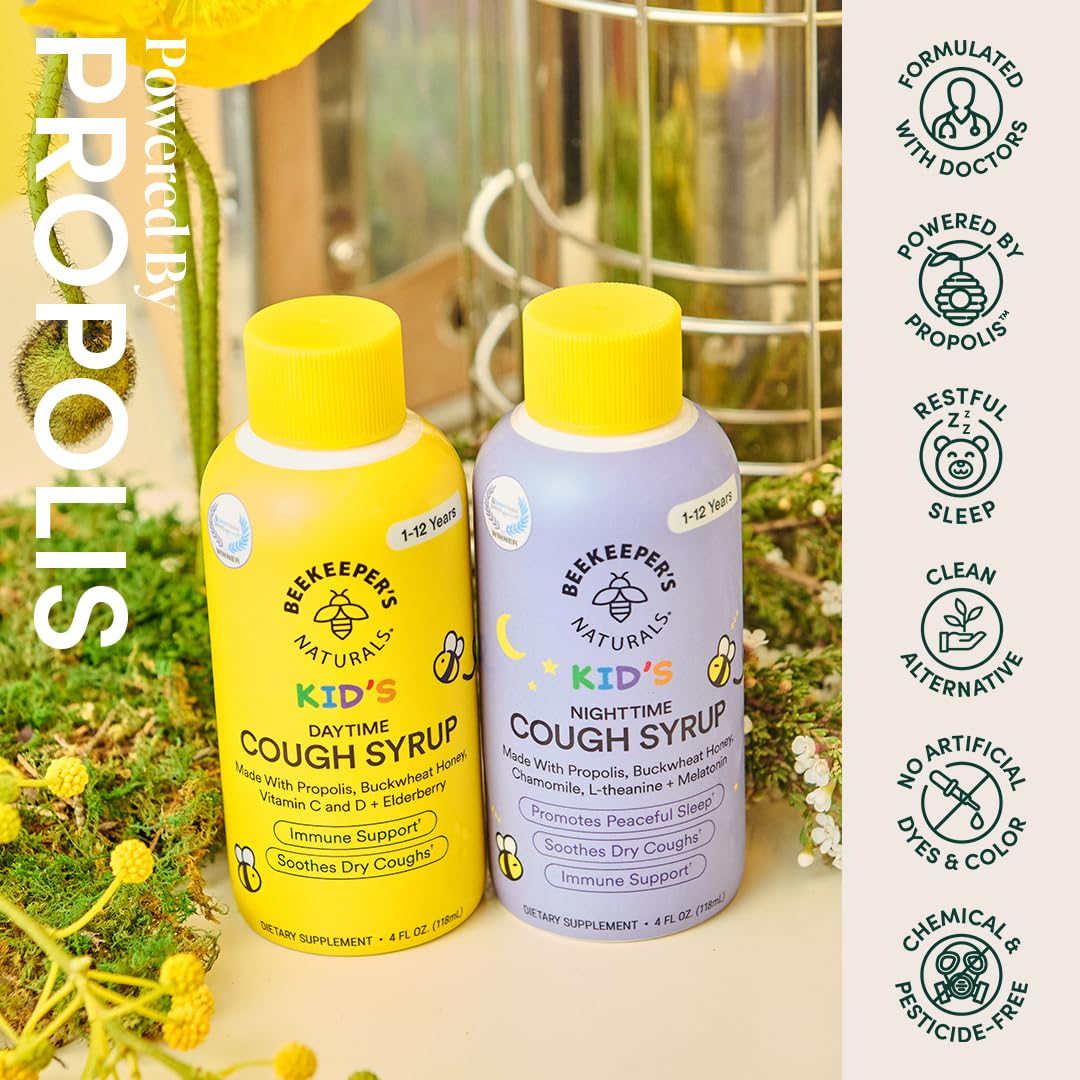 Beekeeper's Naturals ingredientes miel saúco y vitaminas para apoyo suave