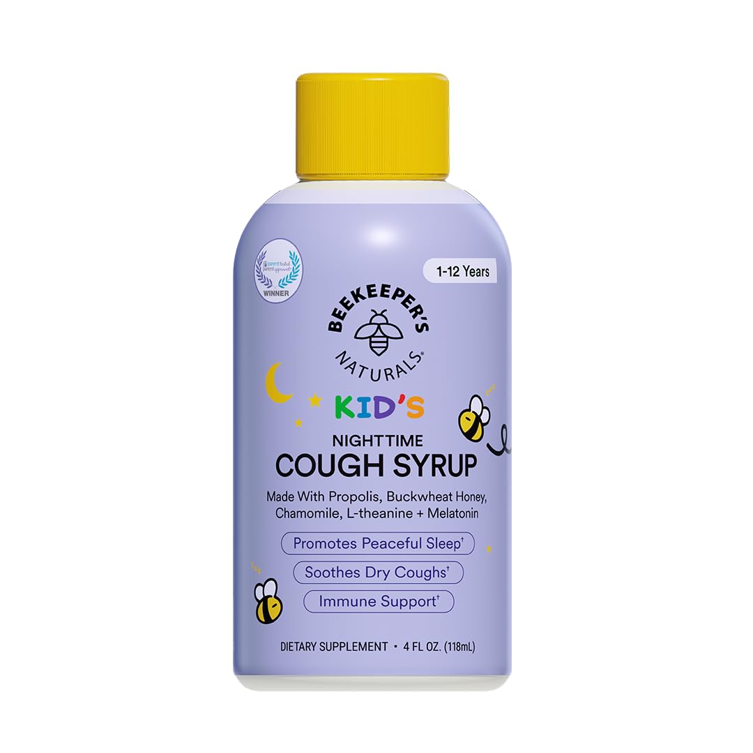 Beekeeper's Naturals jarabe propóleo miel para la noche del niño