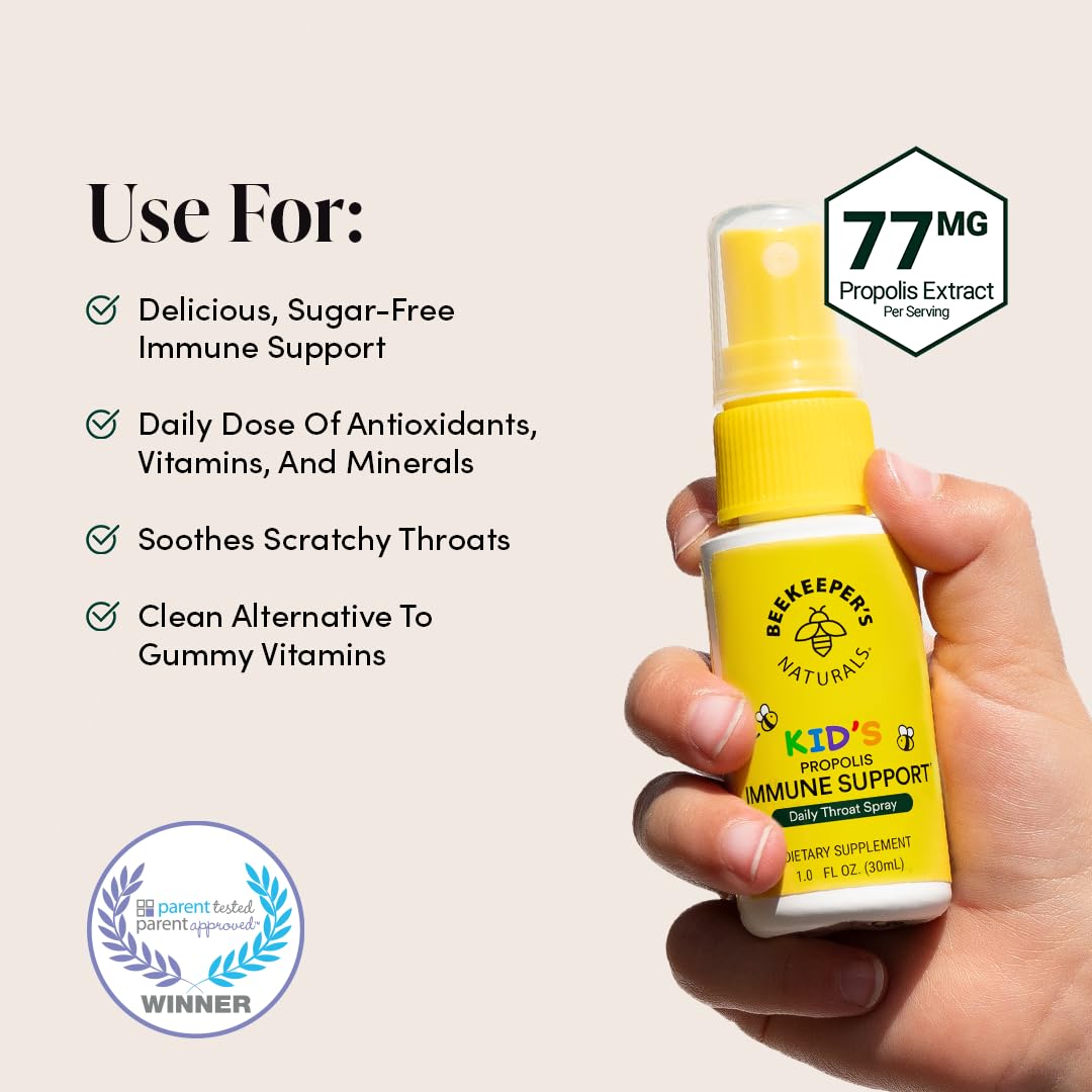 Beekeeper’s Naturals Kids Propolis, prueba de terceros, garantía de calidad y seguridad.