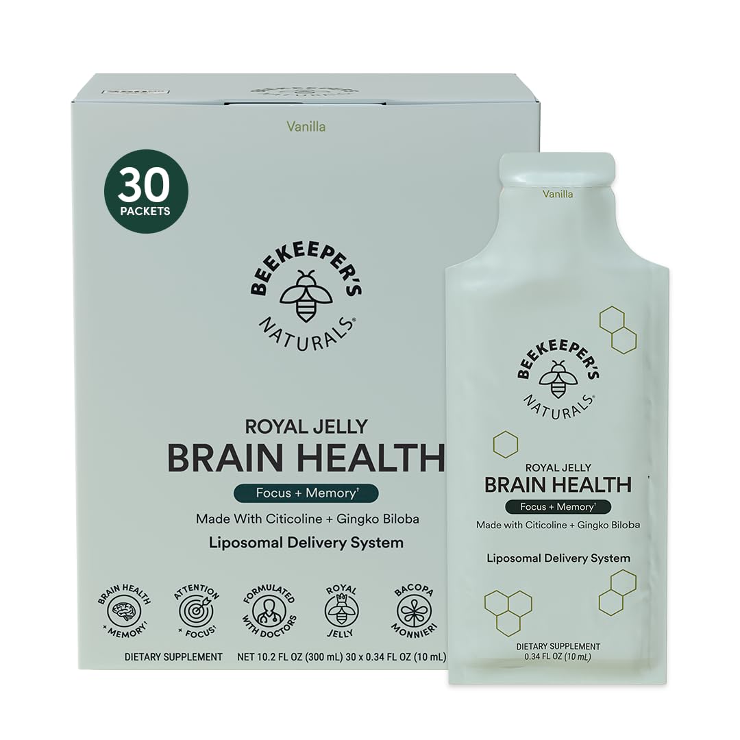 Beekeeper's Naturals, paquetes liposomales para salud cerebral con absorción rápida