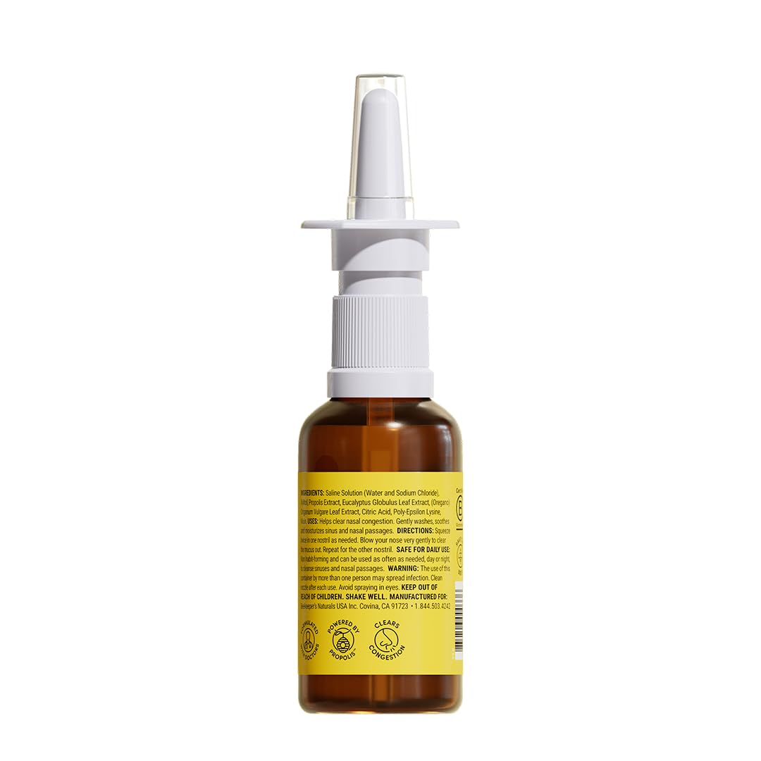 Beekeeper's Naturals Propolis Nasal Rinse Max, etiqueta, experiencia de uso fácil.