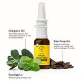 Beekeeper's Naturals Propolis Nasal Rinse Max, frasco, uso diario cómodo.