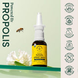 Beekeeper's Naturals Propolis Nasal Rinse Max, pulverizador expuesto, sensación de frescura.