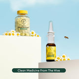 Beekeeper's Naturals Propolis Nasal Rinse Max, gota visible, ayuda a mantener vías respiratorias limpias.
