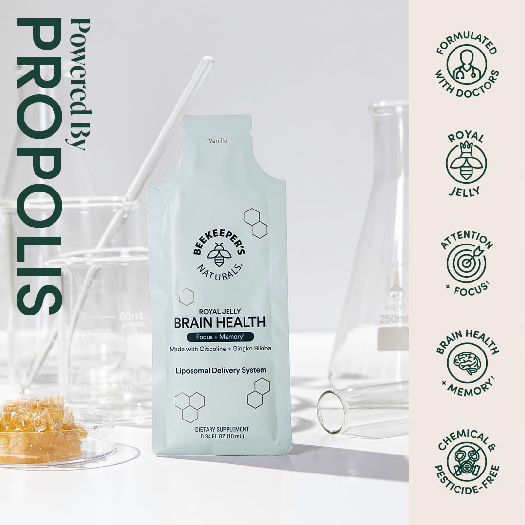 Beekeeper's Naturals royal jelly ingrediente estrella para claridad mental.