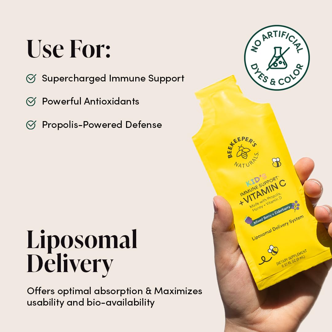Beekeeper's Naturals: sabor baya mixta en sachet fácil de usar para niños