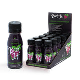 BEET IT Circulation: botella frente para destacar la bebida natural